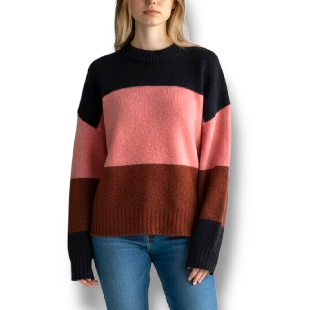 A.L.C. Women’s Size M L Italian Alpaca + Wool Colorblock Pullover Sweater ALC